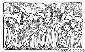 Noël / Musique de Noël: Un choeur d'anges chantant
