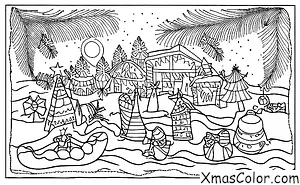 Noël / Noël à la plage: Scène de Noël à la plage