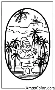 Noël / Noël aux tropiques: Père Noël dans un paradis tropical