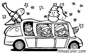 Noël / Noël dans le futur: Le Père Noël en voiture volante
