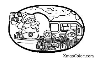 Noël / Noël dans le futur: Père Noël dans un hovercraft