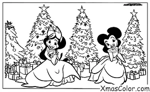 Noël / Noël Disney: Ariel chantant des chants de Noël
