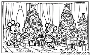 Noël / Noël Disney: Mickey et Minnie Mouse décorent l'arbre de Noël
