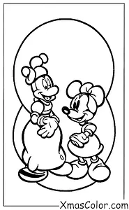 Noël / Noël Disney: Mickey Mouse et Minnie Mouse décorent leur sapin de Noël