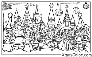 Noël / Noël Disney: Tous les personnages Disney décorant l'arbre de Noël à Disneyland