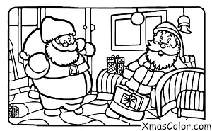 Noël / Noël Drôle: Santy Claus coincé dans la cheminée