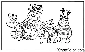 Noël / Noël fou: Une famille de rennes