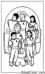 Noël / Noël Star Trek: L'équipage de Star Trek célébrant Noël sur l'USS Enterprise