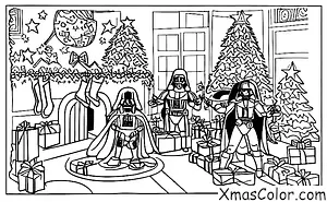 Noël / Noël Star Wars: Darth Vader met une étoile au sommet du sapin de Noël