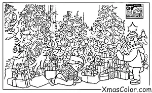 Noël / Noël Star Wars: Ewoks decorating a Christmas tree