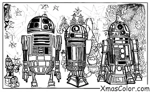 Noël / Noël Star Wars: R2-D2 et C-3PO décorent les sapins de Noël
