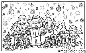 Noël / Noël Star Wars: Yoda et les Ewoks célèbrent Noël