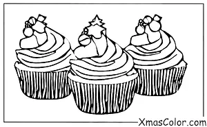 Noël / Nourriture de Noël: Cupcakes festifs