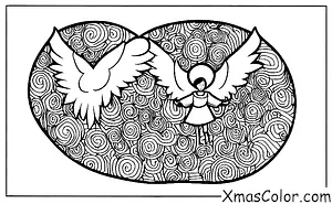 Noël / Paix: Un ange volant dans le ciel