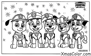 Noël / Pat' Patrouille Noël: Les chiots de Patrouille de Chiens décorant l'arbre de Noël