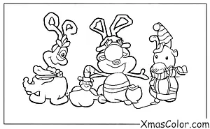 Noël / Pôle Nord: Rudolph et les autres rennes