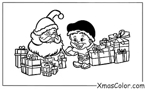 Noël / Rudolph: Papa Noël ramasse des jouets de l'atelier