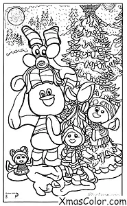 Noël / Rudolph: Rudolph avec les autres rennes