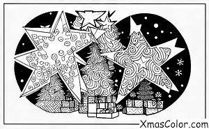 Noël / Sapins de Noël: Sapin de Noël avec une étoile