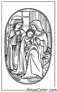 Noël / Scène de la nativité: La scène de la Nativité avec Marie
