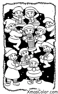 Noël / Sketches de Noël: Un groupe d'enfants qui font une saynète sur le Père Noël descendant par la cheminée