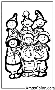 Noël / Sketches de Noël: Un groupe d'enfants qui interprète une saynète sur le Père Noël et ses elfes qui fabriquent des jouets