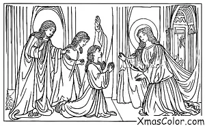 Noël / Spectacles de Noël: L'ange Gabriel apparaissant à Marie