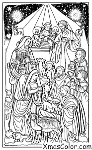 Noël / Spectacles de Noël: Marie, Joseph et l'enfant Jésus dans la crèche