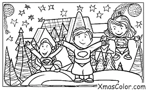 Noël / Superhéros de Noël: Superman volant