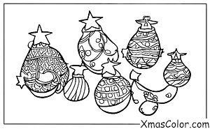 Noël / Suspendre des ornements de Noël: Ornements dans un sac