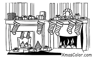Noël / Traditions de Noël: Suspendre des chaussettes au-dessus de la cheminée