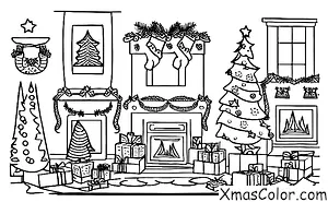 Noël / Yule: La cheminée de Yule